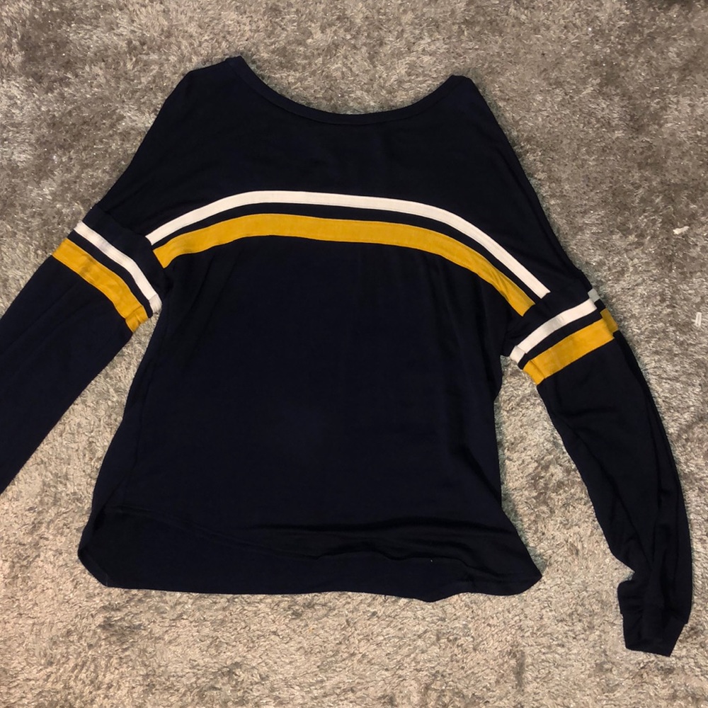 Long sleeve navy blue shirt